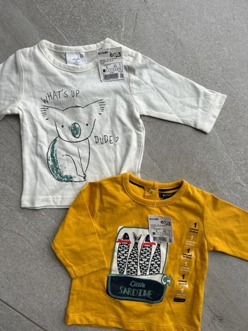 Lot 2 haut garçon 1 mois