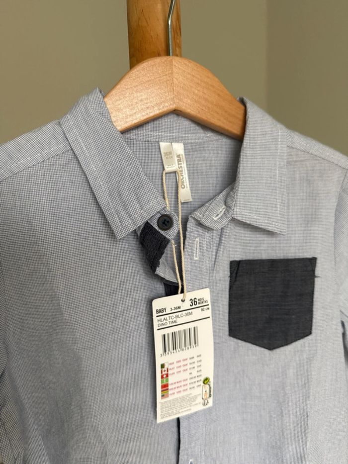 Chemise bleu orchestra manches longues 3 ans - photo numéro 2