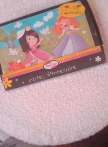 10  cartes d'anniversaire  fille  princesses  neuf