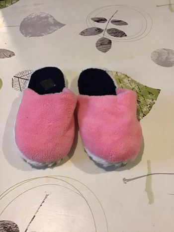 Chaussons femme taille 36/37 rose et marine