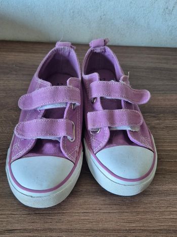 Tennis en toile à scratch mauve violet pointure 32