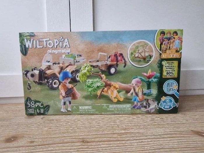 Boîte Playmobil 71011 Quad de secours pour animaux Wiltopia