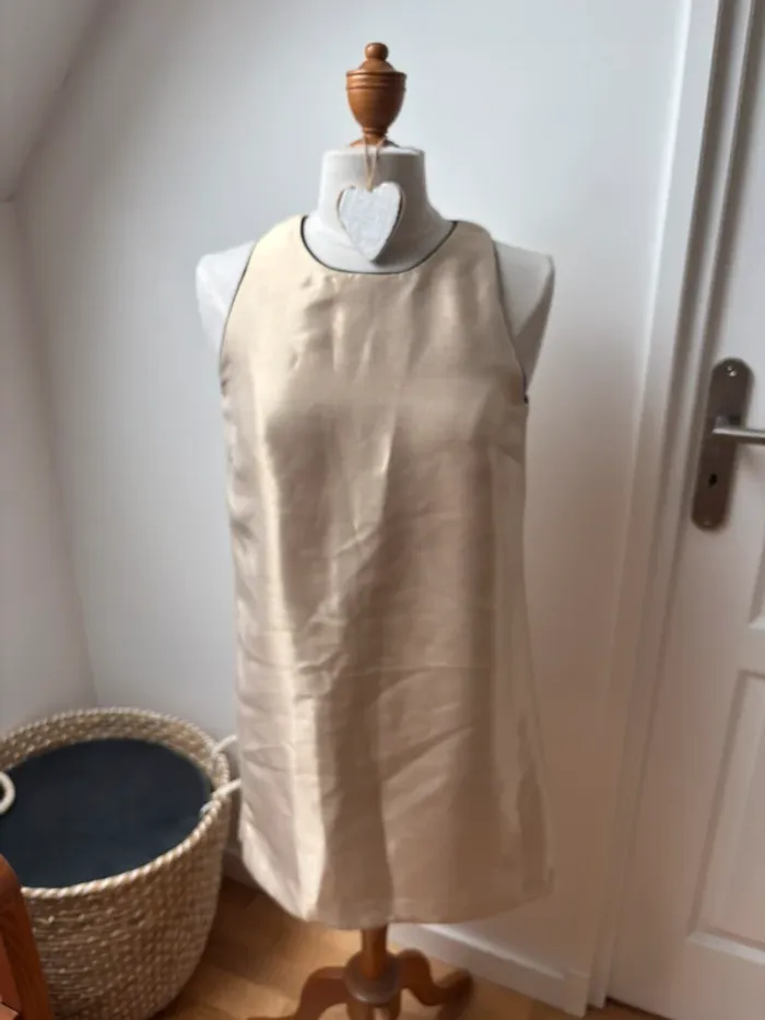 Robe droite dorée irisée - Maje - T40