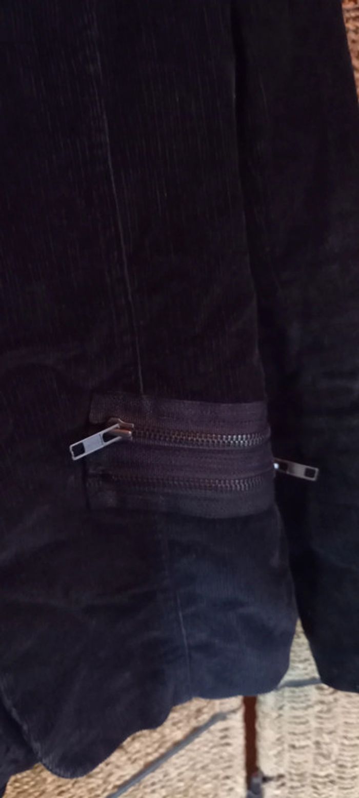 Ensemble velours pantalon patte d'éléphant et blazer - photo numéro 6