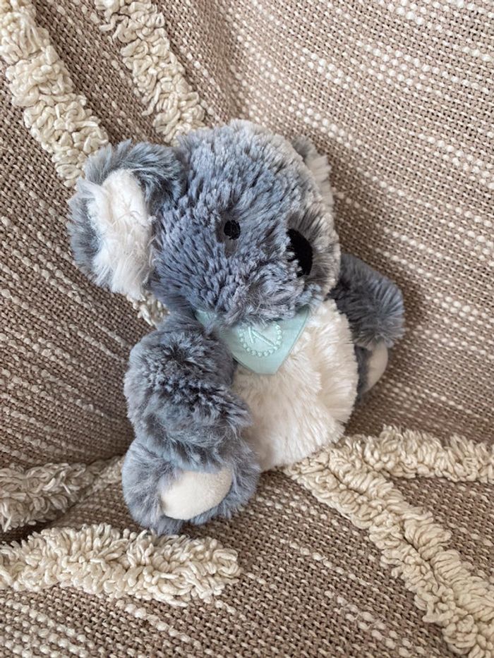 Peluche doudou 16cm kaloo koala gris blanc et bleu parfait état - photo numéro 2