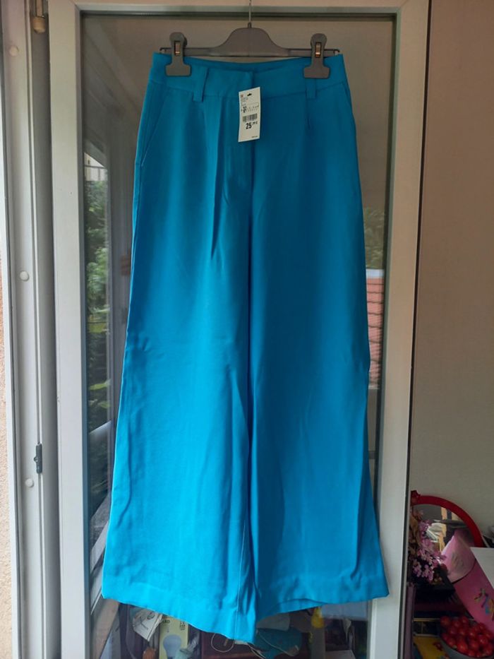 Pantalon à jambes larges bleu pimkie