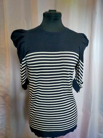 Haut femme rayé manches froncées – The Kooples – Taille S