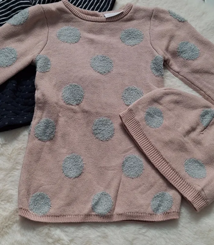 Lot de 3 robes manches longues taille 12 mois - photo numéro 2
