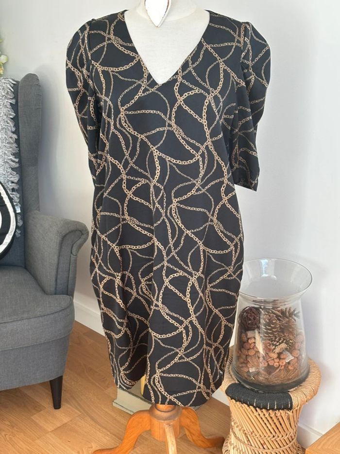 Sublime robe manches 3/4 froncées - Cottonade Paris - T42 - photo numéro 2