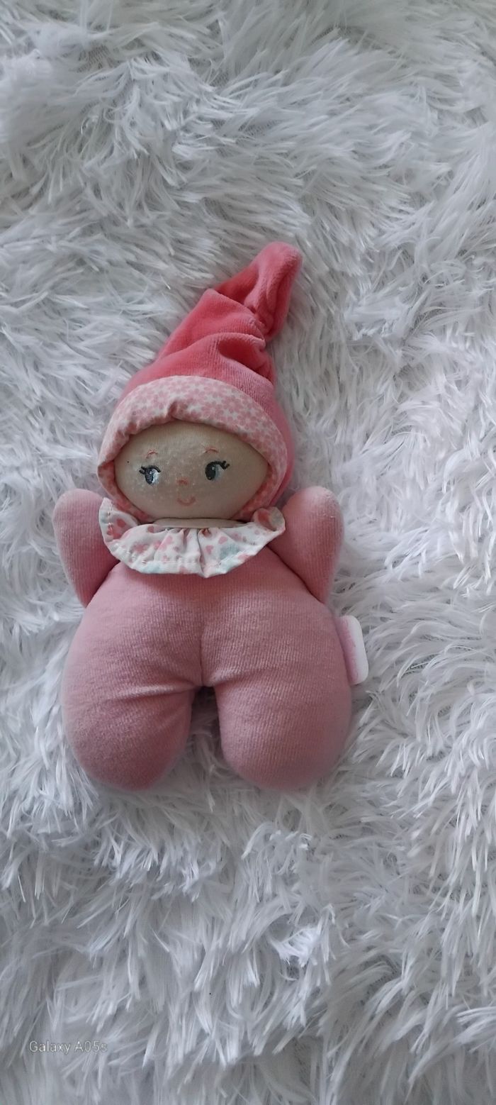 Doudou poupée chiffon grelots rose - Corolle