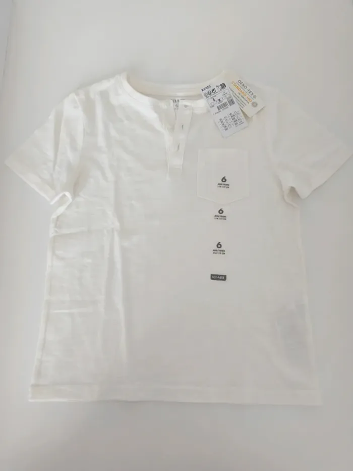 Tee shirt crème col mao neuf avec étiquette - photo numéro 4