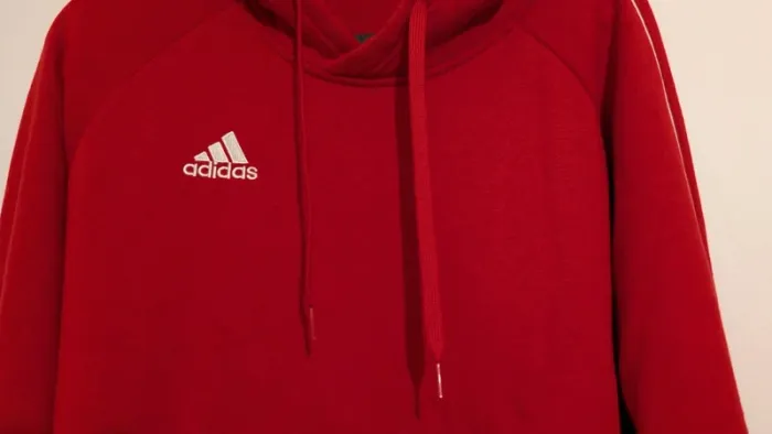Hoodie Adidas Core 18 Rouge Logo Brodé – Taille L – Style Sportswear/Streetwear - photo numéro 5