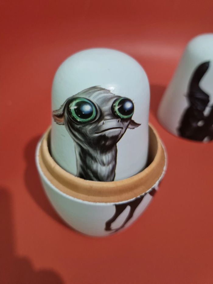 matriochka animaux fantastiques en bois - photo numéro 9