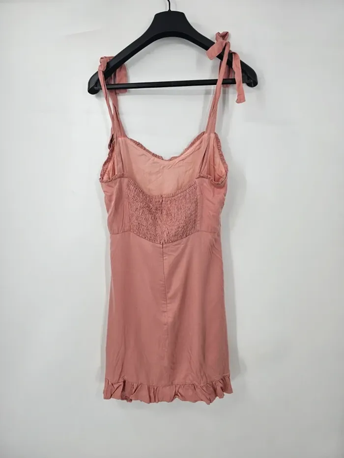 Robe rose Calie Paris – Taille 38 – Neuve avec étiquette – Bretelles nouées - photo numéro 4
