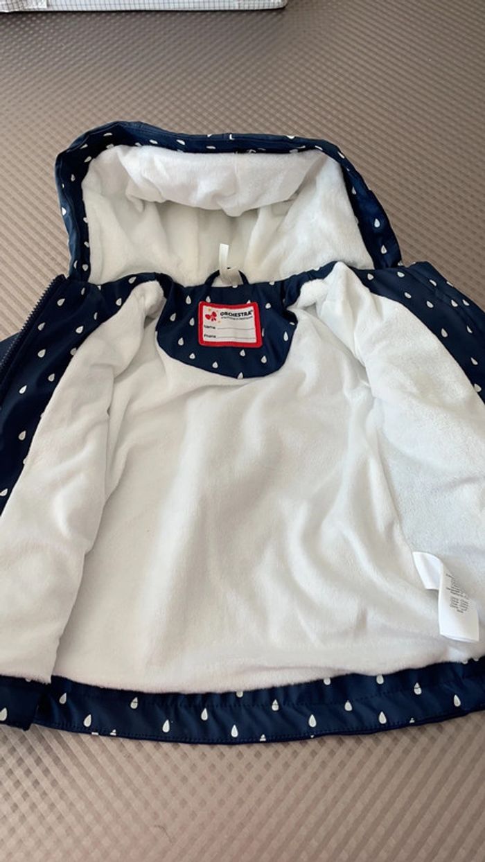 Manteau / coupe vent doublé 9 mois - photo numéro 3