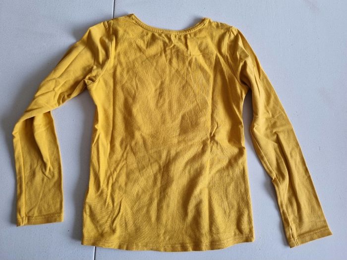 Lot de 2 tee-shirts fille okaïdi 8 ans moutarde et rose claire - photo numéro 4