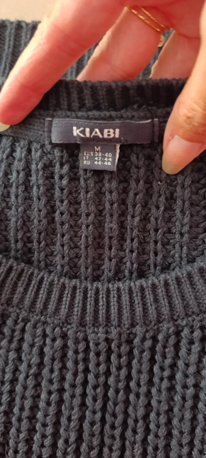 Pull marin femme Kiabi taille M bleu marine - photo numéro 4