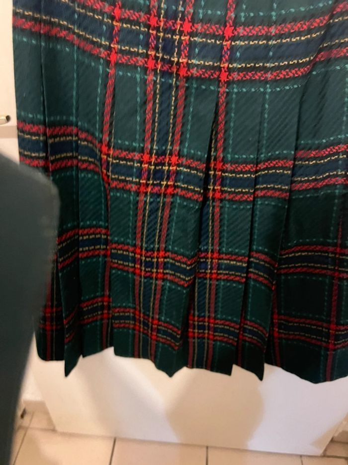 Jupe ecossaise en laine vintage plisse 42 made in unites kingdom - photo numéro 4