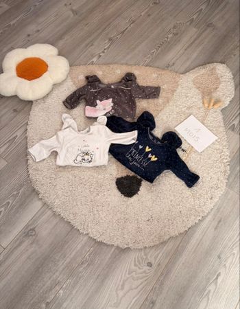 Lot 3 pyjamas velours fille 1 mois