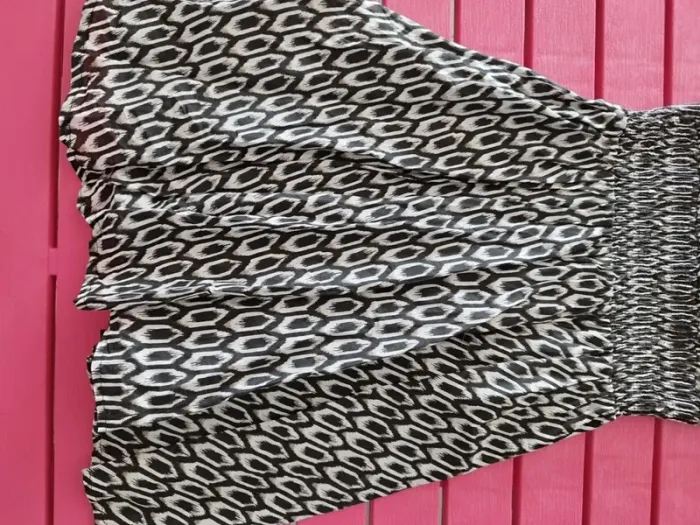 Robe été patineuse cachecoeur noir marron - photo numéro 11