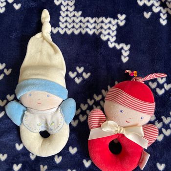 Lot de 2 hochets corolle