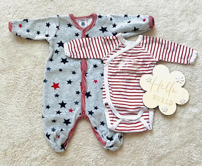 Lot pyjama et body petit bateau