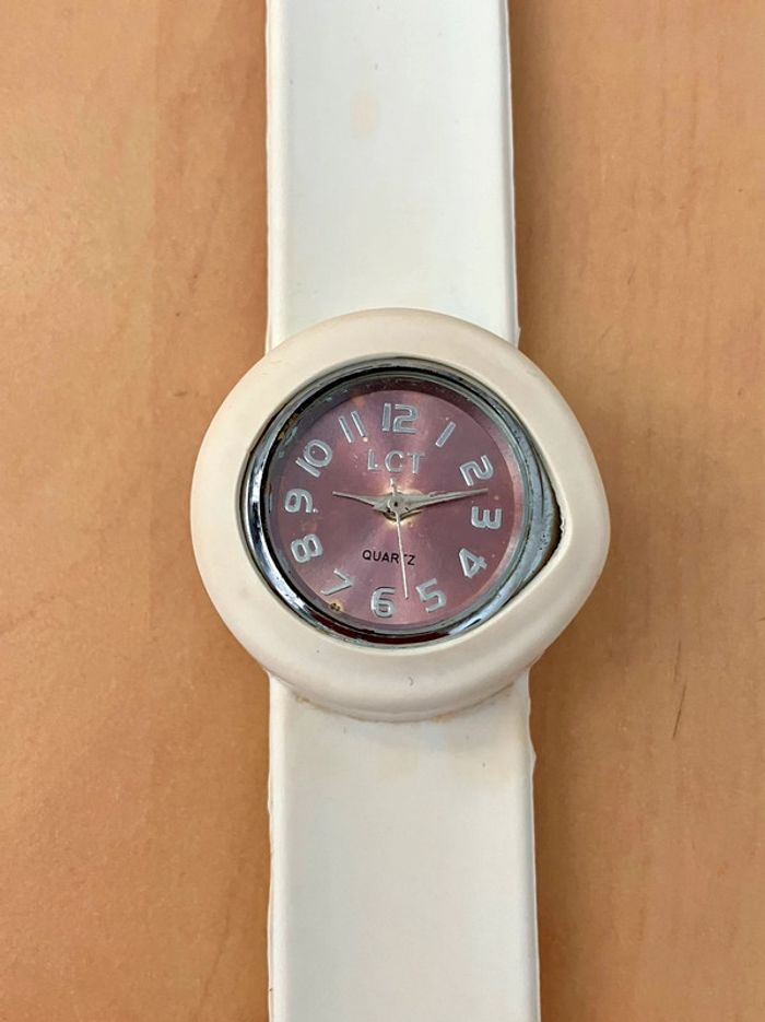 Montre LCT à quartz bracelet blanc aimanté - photo numéro 4