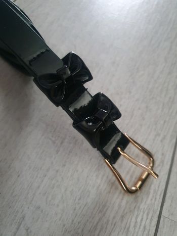 Ceinture Nœuds Noire Brillant