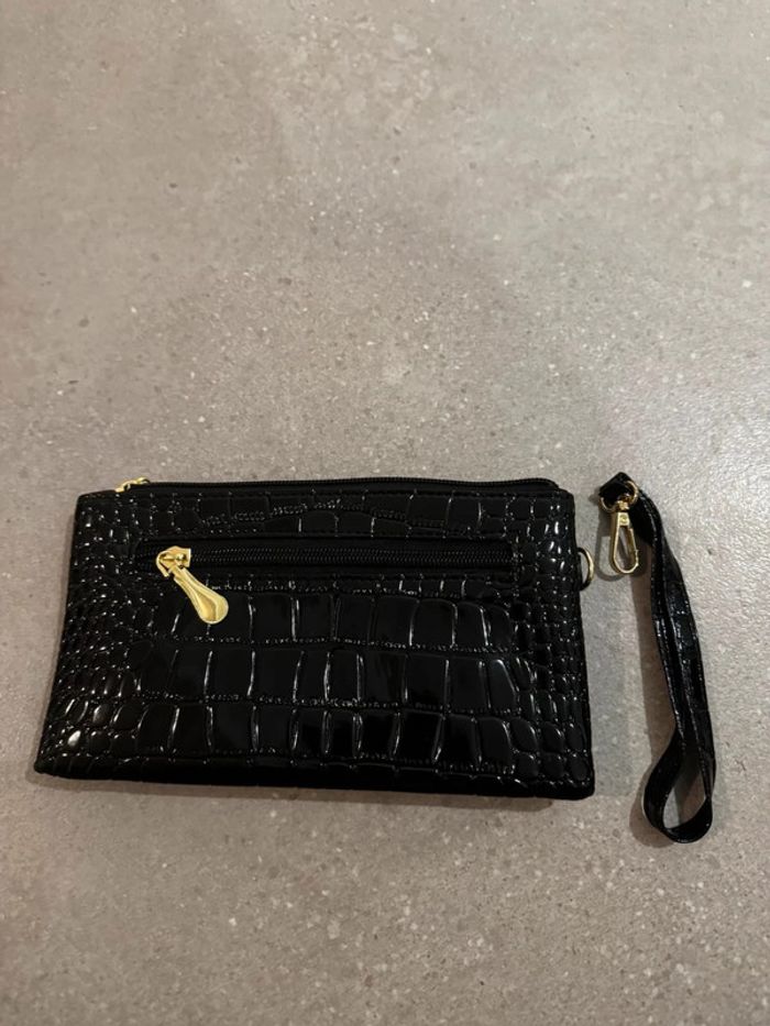 Pochette à bandoulière noir, neuf sans étiquette, 21,5x12cm - photo numéro 2