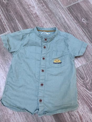 Chemise manches courtes kaki