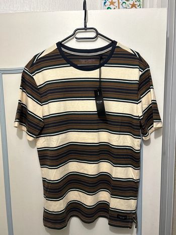 T-shirt beige à rayures Teddy Smith High Life 16ans (S)