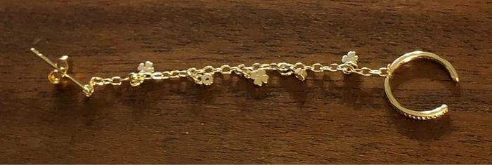 Neuve💖boucle d oreille plaquée or trèfle chanik 6 cm