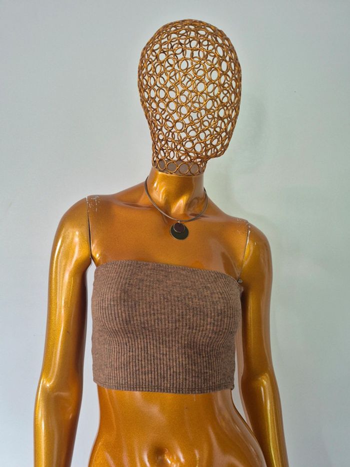 Top Court Femme Marron