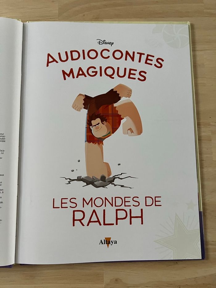 Livre Disney Audiocontes Magiques n°45 – Les Mondes de Ralph – Bon État (Sans Figurines) - photo numéro 3