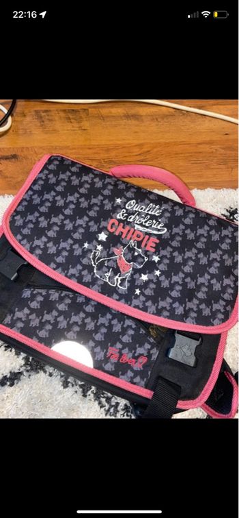 Cartable chipie avec trousse 