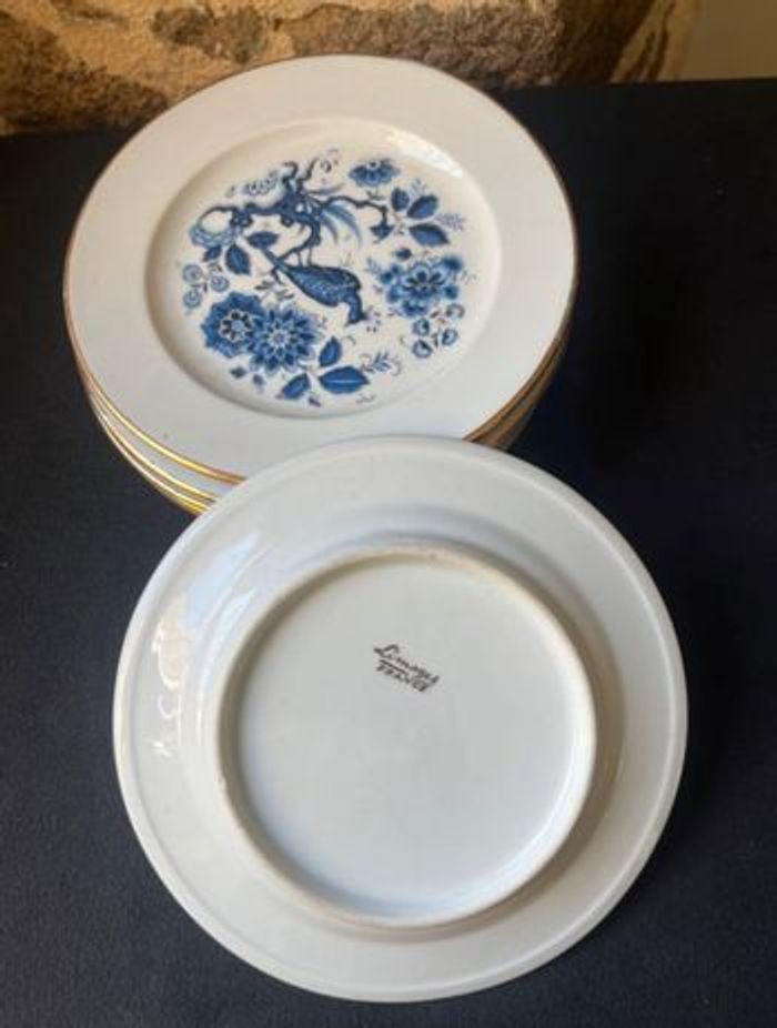 Magnifique lot de 6 petites assiettes à dessert ou fromage Limoges Vintage - photo numéro 8