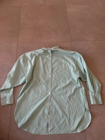 Chemise verte et blanche Elenza ample, taille L/XL pour femme