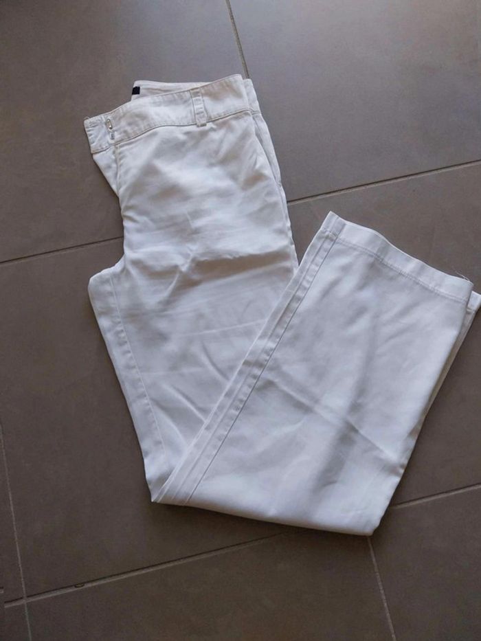 Pantalon en toile  blanc cassé T38