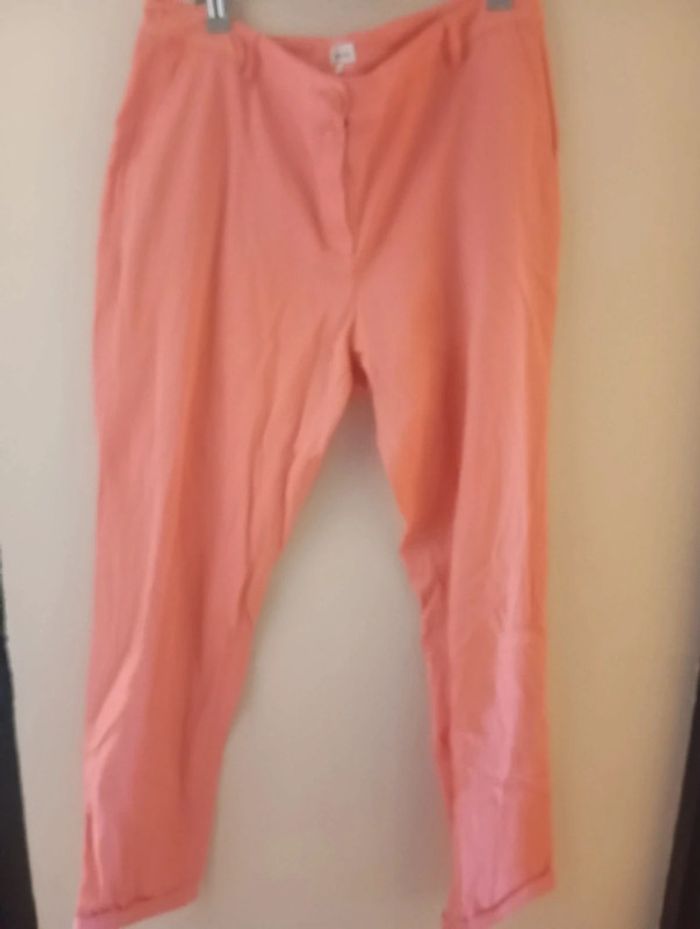 Pantalon abricot femme terre bleuetaille 44 - photo numéro 2