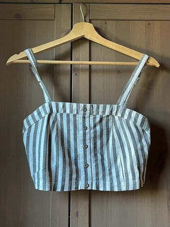 top à ligne blanche et grise Tally Weijl