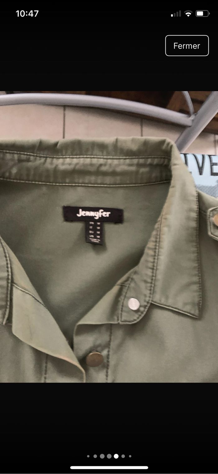 Veste kaki avec lien de serrage à la taille - photo numéro 7