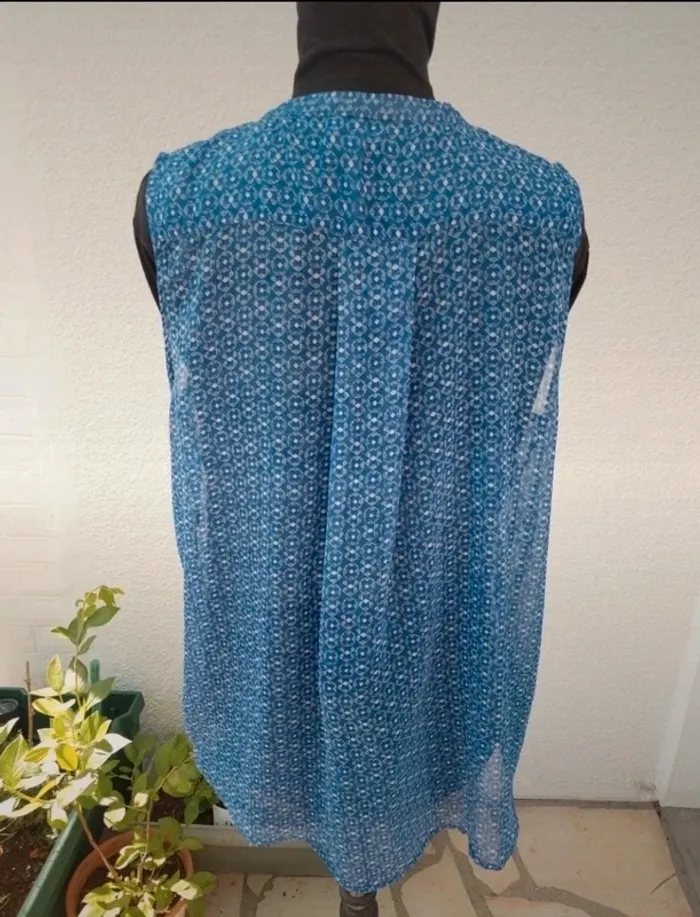 Blouse bleue T48 Gemo - photo numéro 3
