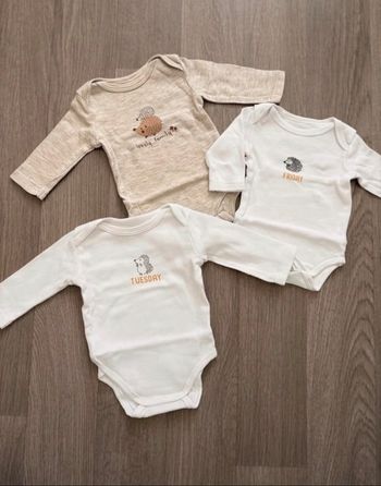 Lot 3 bodies mixtes manches longues 1 mois - In Extenso