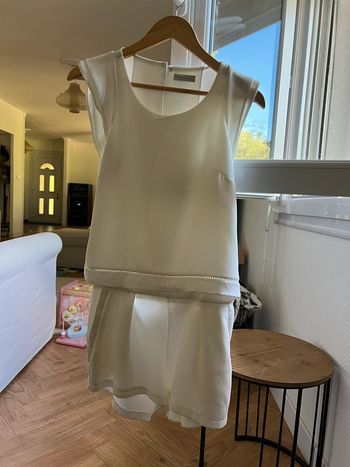 Combinaison short blanche marque opulence femme 36