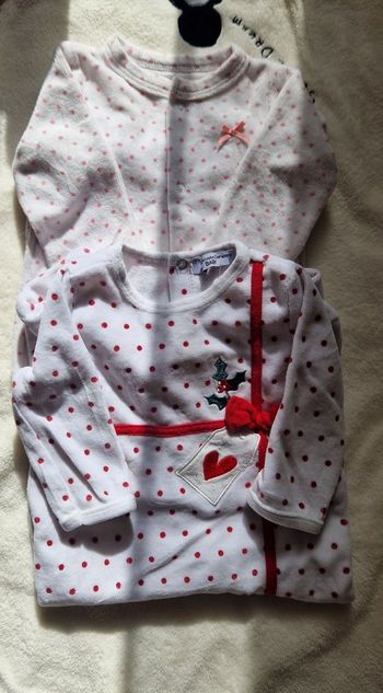 🎀lots 2 pyjamas en velours bébé fille 🎀