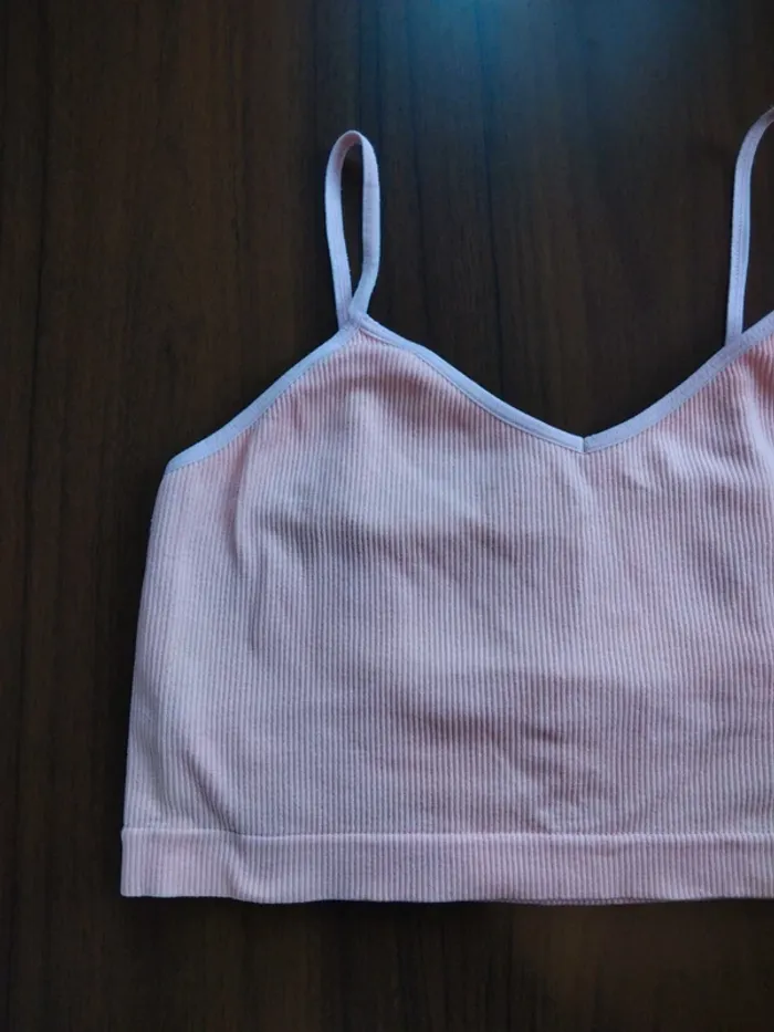 Crop top saumon Primark Taille L - photo numéro 2