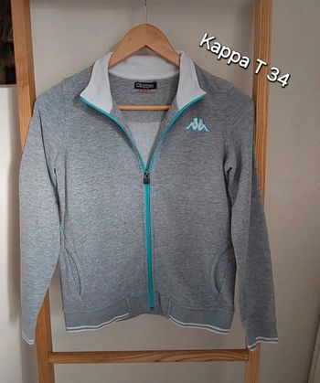 Veste en sweat grise Kappa T 34