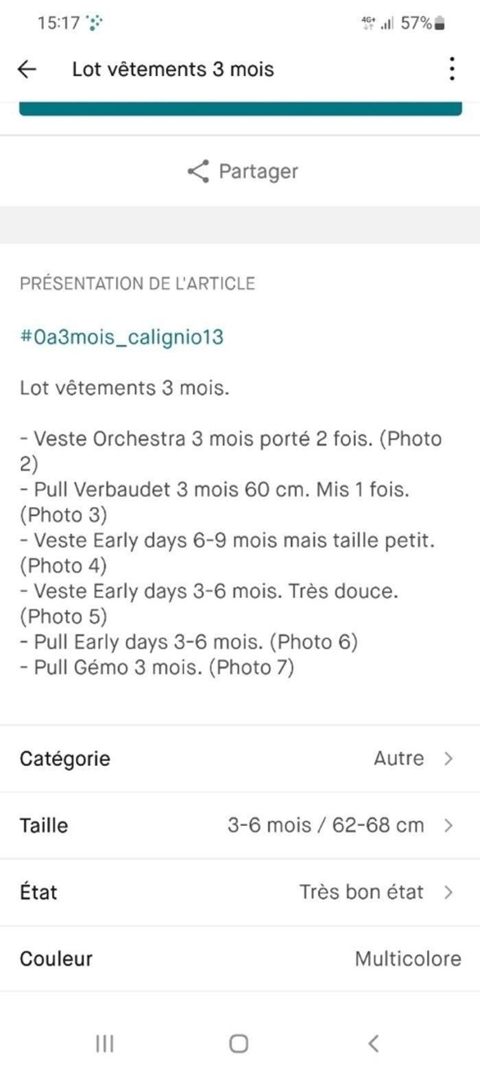 Lot vêtements 3 mois - photo numéro 8