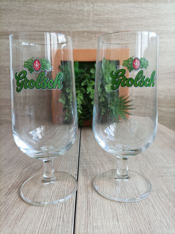 Lot 2 verres Grolsch 
