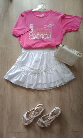Jupe courte blanche neuve Meet me There